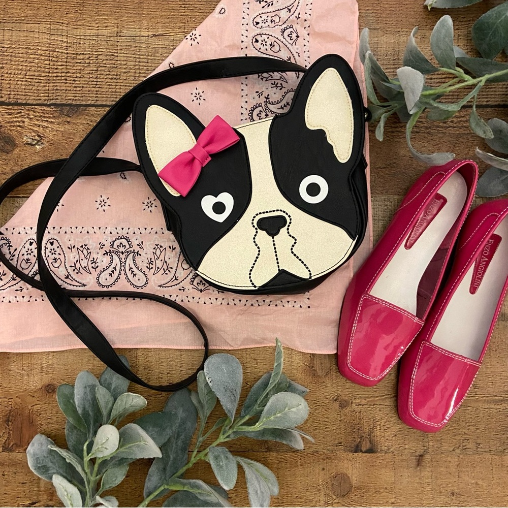 Bag Boston Terrier Dog Betsy Johnson Blk/White Crossbody Bag - Adorable